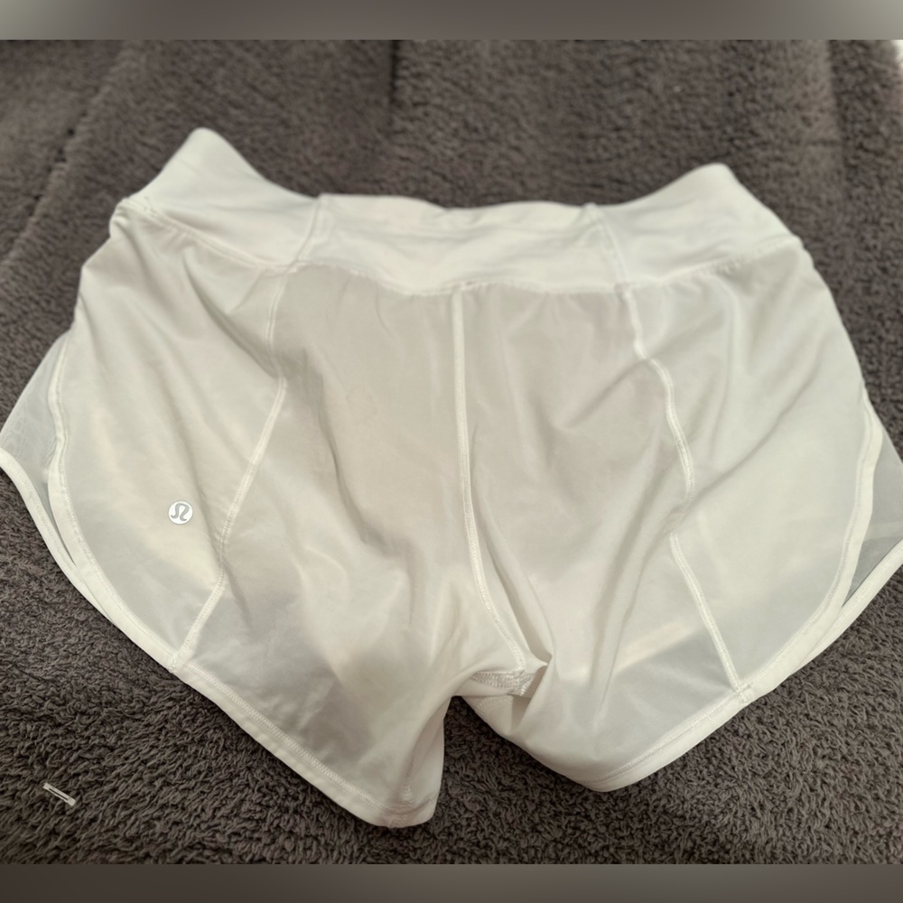 White lululemon shorts size 6 mid rise